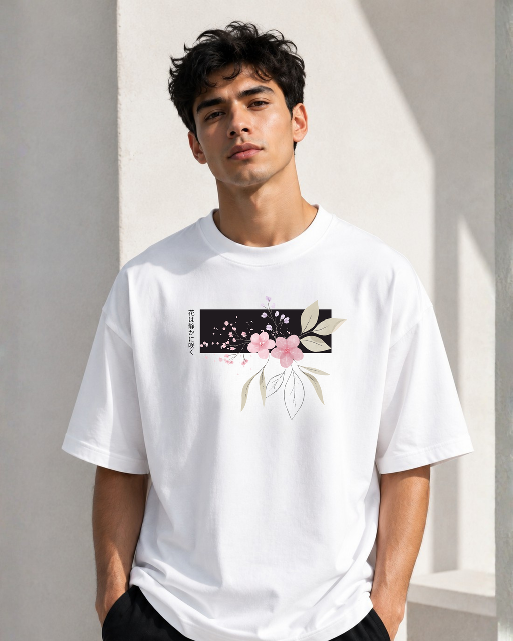 Bloom In Silence - Premium Oversized Tee