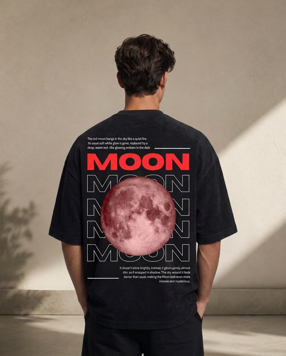 Red Moon —  Premium Oversized Tee