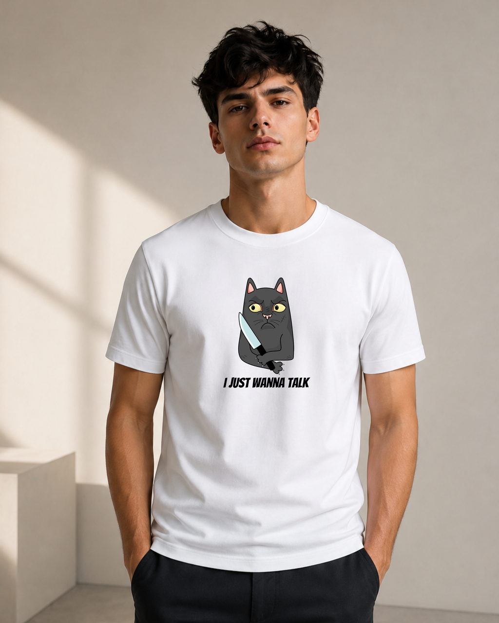Just Wanna Talk - Premium Regular Fit Tee