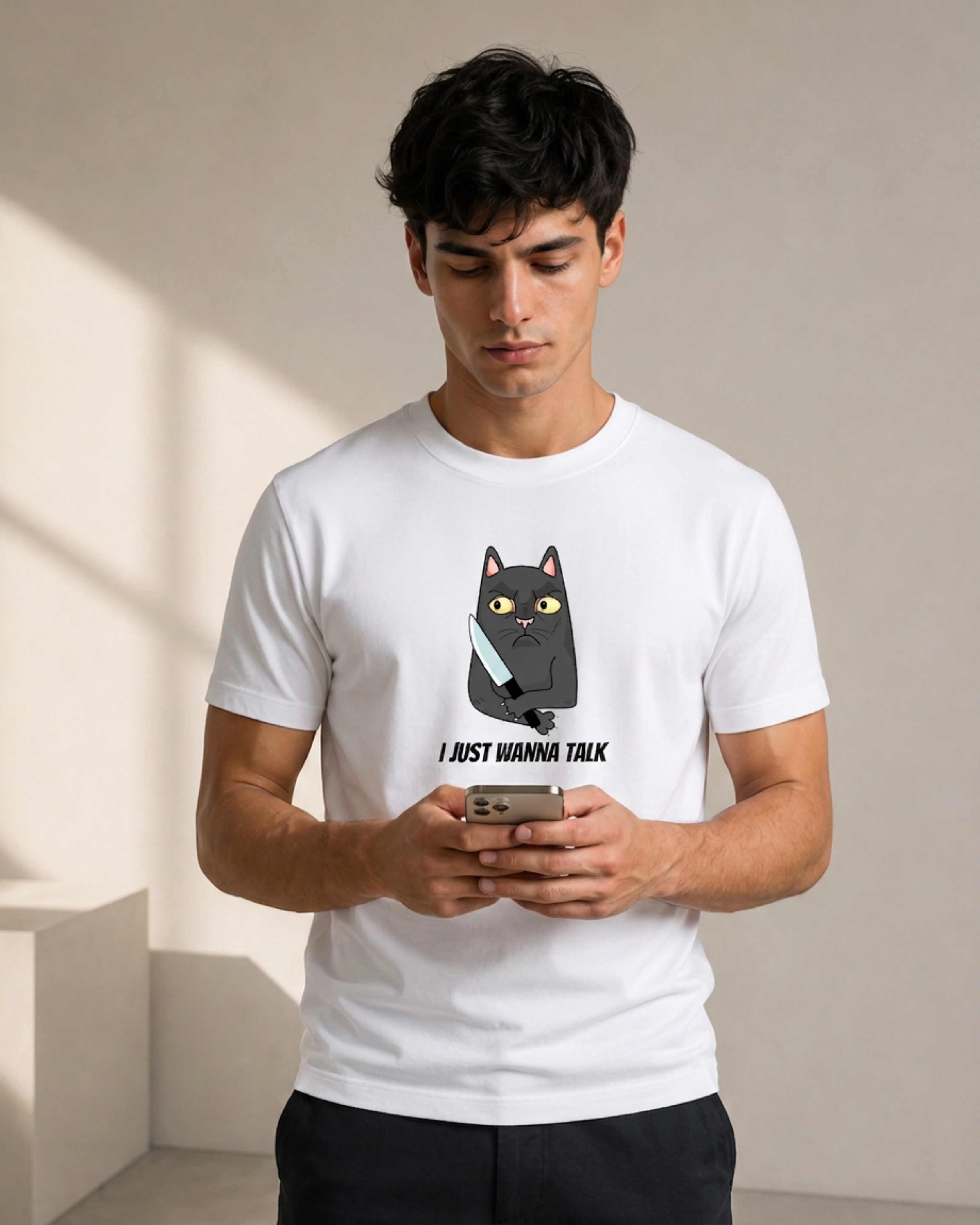 Just Wanna Talk - Premium Regular Fit Tee