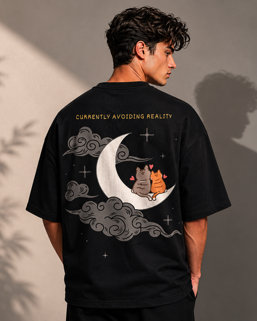 Currently Avoiding Reality – Premium Oversized Tee